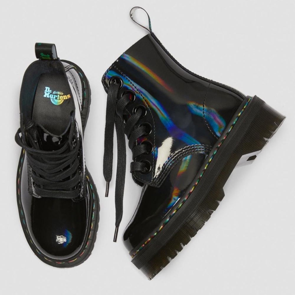 Dr. Martens Molly Rainbow 🌈 platform patent boots